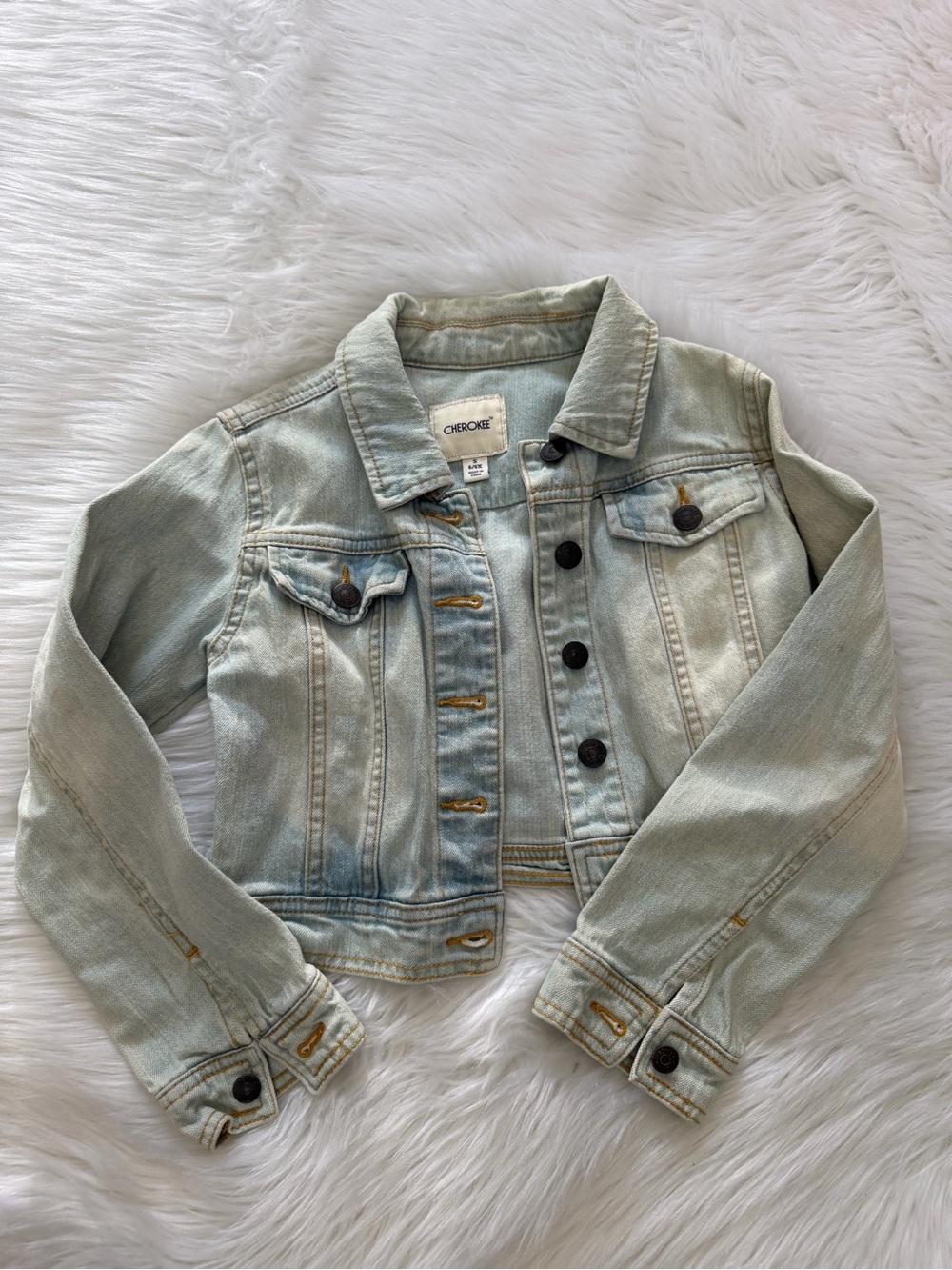 Cherokee Light Wash Denim Jacket S 6/6X
